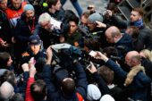 Max Verstappen with press Catalunya Barcelona 2018