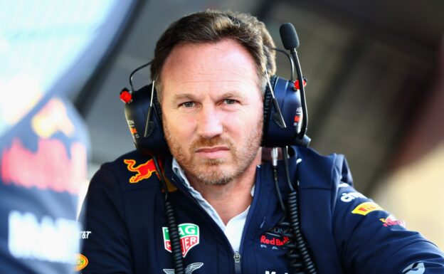 Red Bull Racing Team Principal Christian Horner looks on from the pitwall during day two of F1 Winter Testing at Circuit de Catalunya on March 7, 2018 in Montmelo, Spain.