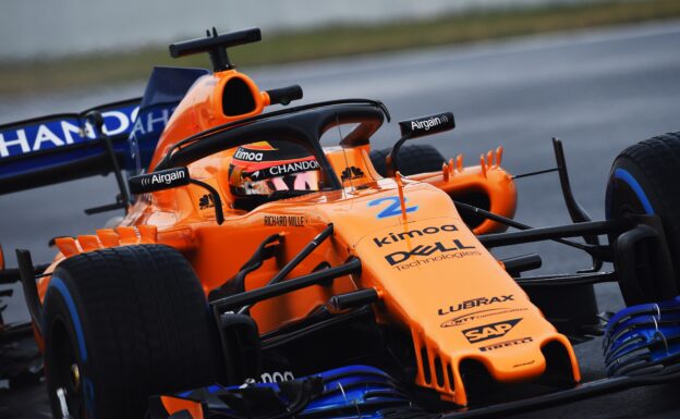 Stoffel Vandoorne driving the McLaren MCL33 in Spain