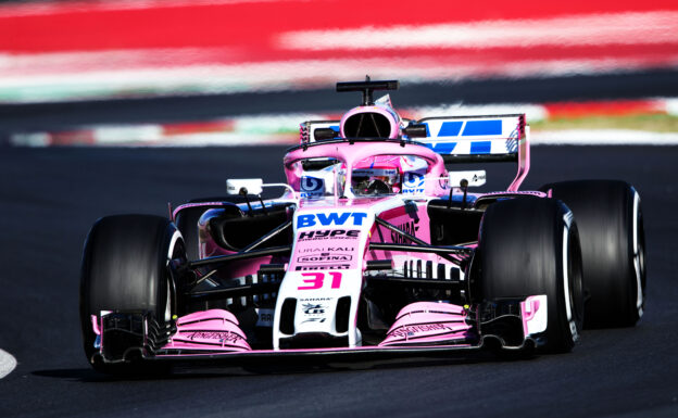 Esteban Ocon (FRA) Sahara Force India F1 VJM11. Formula One Testing, Day 2, Wednesday 7th March 2018. Barcelona, Spain.