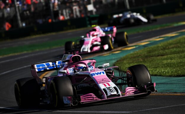 Sergio Perez (MEX) Sahara Force India F1 VJM11. Australian Grand Prix, Sunday 25th March 2018. Albert Park, Melbourne, Australia.