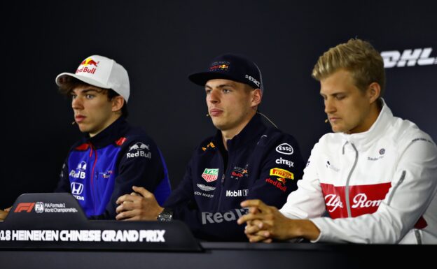 Pierre Gasly, Max Verstappen & Marcus Ericsson Chinese GP F1/2018