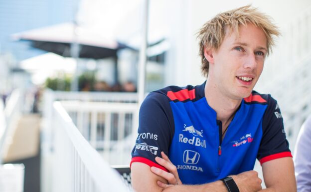 Brendon Hartley of Scuderia Toro Rosso and New Zealand during previews ahead of the Azerbaijan Formula One Grand Prix 2018