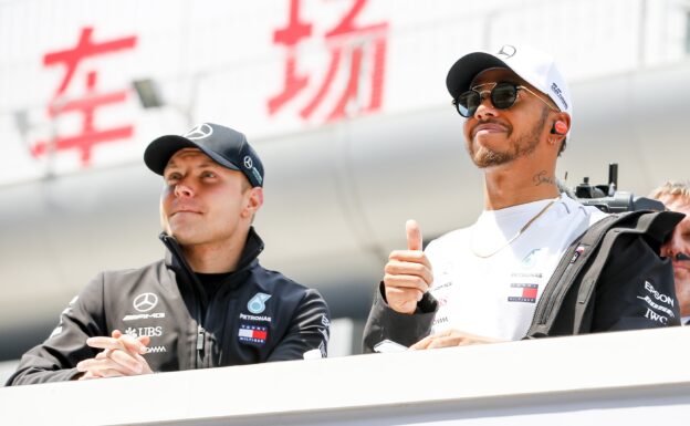 Formula One - Mercedes-AMG Petronas Motorsport, Chinese GP 2018. Valtteri Bottas & Lewis Hamilton