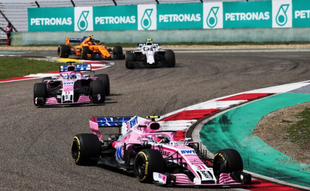 Esteban Ocon (FRA) Sahara Force India F1 VJM11. Chinese Grand Prix, Sunday 15th April 2018. Shanghai, China.