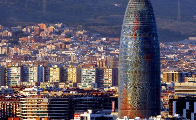 Barcelona skyline. Formula One World Championship, Spanish Grand Prix 2018