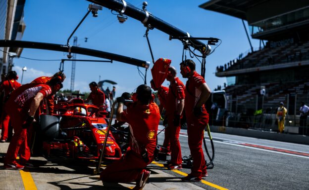 Ferrari at work in Spain 2018