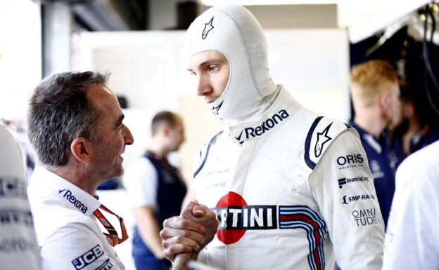 Monte Carlo, Monaco Saturday 26 May 2018. Paddy Lowe, Williams Martini Racing Formula 1, with Sergey Sirotkin, Williams Racing.