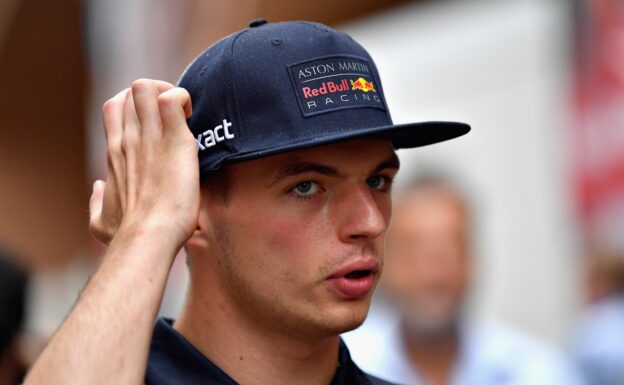 Max Verstappen of Netherlands and Red Bull Racing talks to the media in the Paddock before the Monaco Formula One Grand Prix at Circuit de Monaco on May 27, 2018 in Monte-Carlo, Monaco.