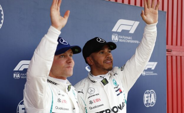 Formula One - Mercedes-AMG Petronas Motorsport, Spanish GP 2018. Lewis Hamilton, Valtteri Bottas