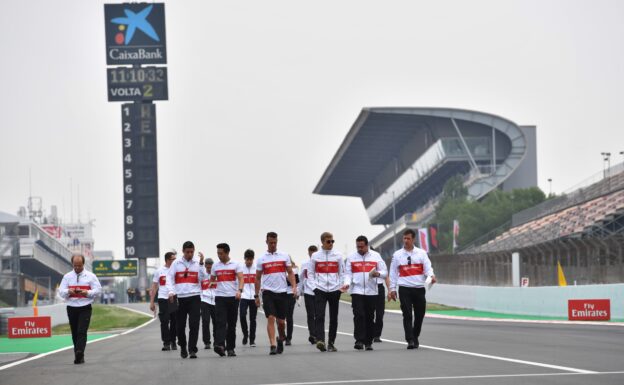 Marcus Ericsson Sauber F1 Team walks the track at Formula One World Championship Spanish Grand Prix 2018