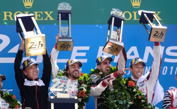 2018 Le Mans winners (LMP1) Alonso, Buemi & Nakajima