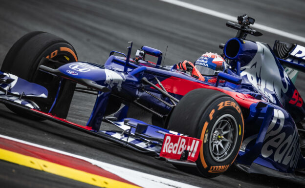 Marc Marquez testing an F1 car on the Red Bull Ring