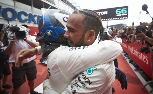 Formula One - Mercedes-AMG Petronas Motorsport, German GP 2018. Lewis Hamilton, Valtteri Bottas