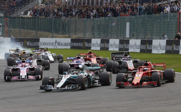 Drivers on track Lewis Hamilton, Sebastian Vettel etc. Belgian GP F1/2018