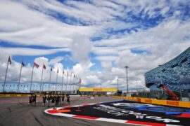 The Racing Point Force India F1 Team walk the circuit. Russian Grand Prix, Thursday 27th September 2018. Sochi Autodrom, Sochi, Russia.