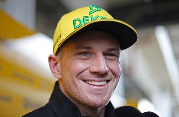 Nico Hulkenberg (GER) Renault Sport F1 Team with the media. Brazilian Grand Prix, Thursday 8th November 2018. Sao Paulo, Brazil.