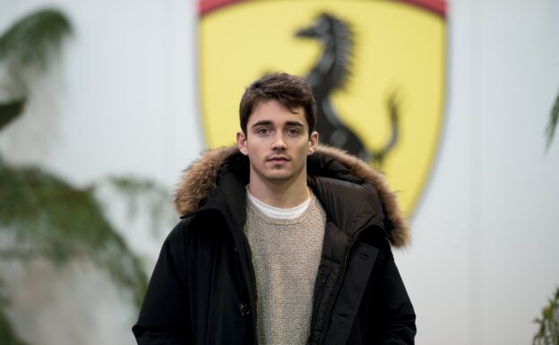 Leclerc in Maranello for a seat fitting