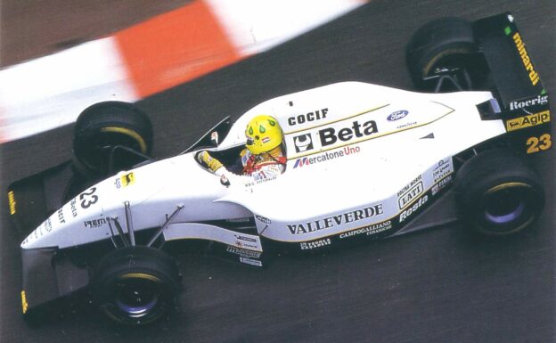 Christian Fittipaldi driving his Minardi Monaco (1993)