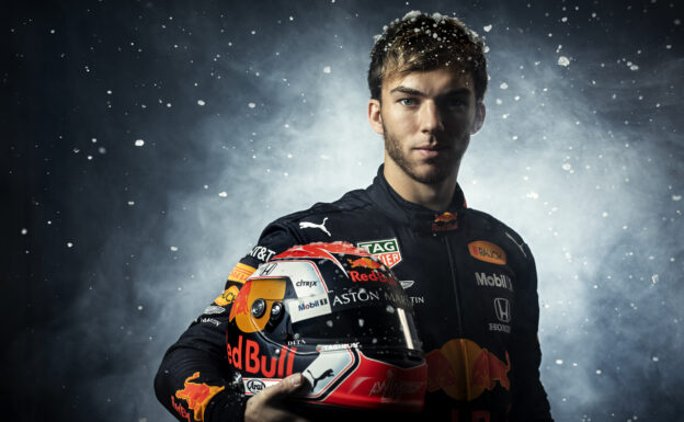 Pierre Gasly seen on the ice of Flevonice in Biddinghuizen, The Netherlands on the 04 of April 2019