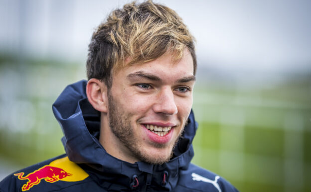 Pierre Gasly performs at the Bulls on Ice in Biddinghuizen, The Netherlands on February 4, 2019