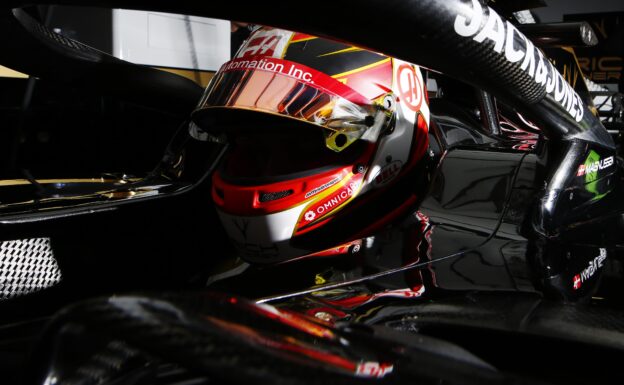 Kevin Magnussen with helmet