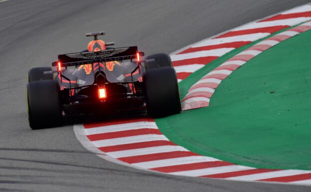 Pierre Gasly, Red Bull Racing RB15 with the new leds in the rear wing during the Barcelona February testing at Circuit de Barcelona-Catalunya on February 19, 2019 in Circuit de Barcelona-Catalunya, Spain. (Photo by Jerry Andre)