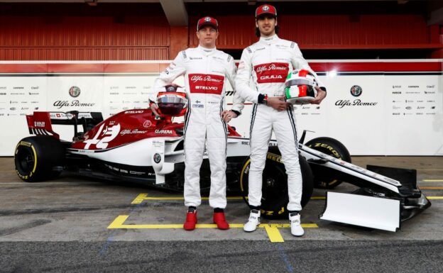 Alfa-Romeo-Racing-C38-Car-Reveal Kimi Raikkonen & Antonio Giovinazzi