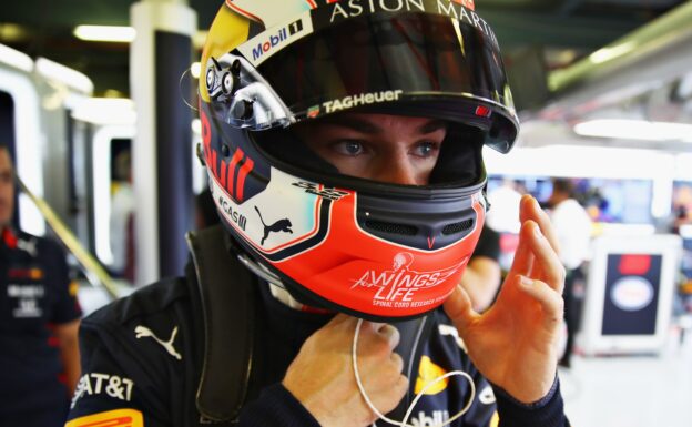 Pierre Gasly of France and Red Bull Racing prepares to drive in the garage during final practice for the F1 Grand Prix of Australia at Melbourne Grand Prix Circuit on March 16, 2019