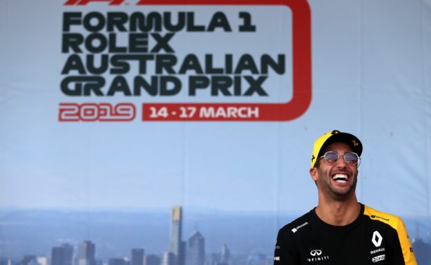 Daniel Ricciardo (AUS) Renault F1 Team on the Fan Zone stage. Australian Grand Prix, Saturday 16th March 2019. Albert Park, Melbourne, Australia.