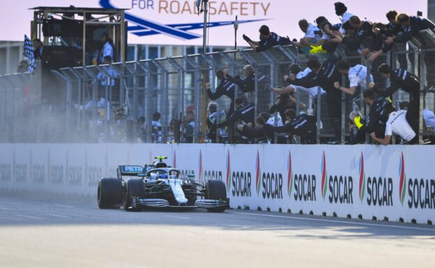 Valtteri Bottas wins the 2019 Azerbaijan F1 GP for Mercedes