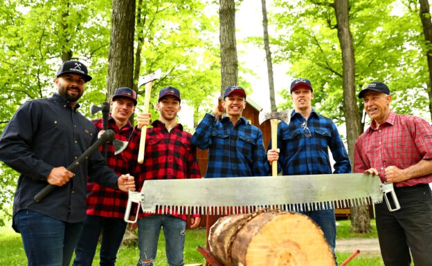 The Red Bull drivers go lumberjacking in Canada