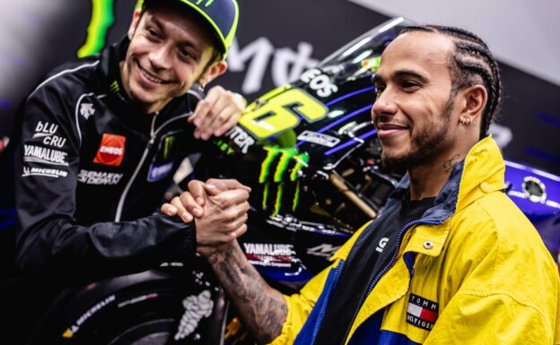 Report: Hamilton crashed Rossi's MotoGP bike