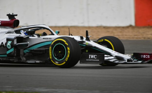 Mercedes W11 first laps on Silverstone