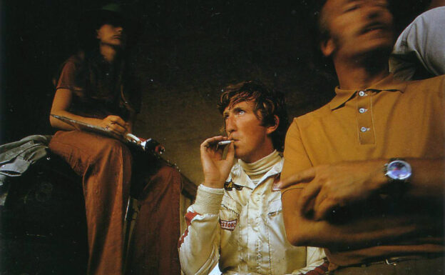 Jochen Rindt smoking a cigarette in Austria (1970)