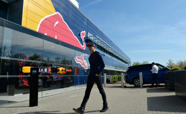 Coulthard & Webber sneak into the Red Bull Factory