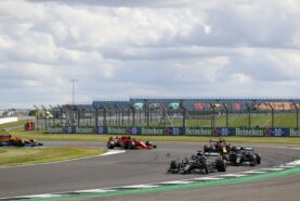 Climate change protesters arrested during British GP