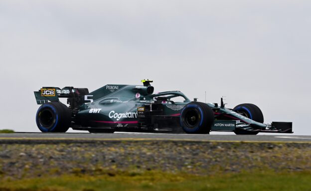 First footage of new Aston Martin AMR21 on wet Silverstone circuit