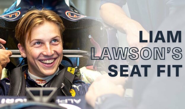 Liam Lawson gets ready for the F1 Rookie Test