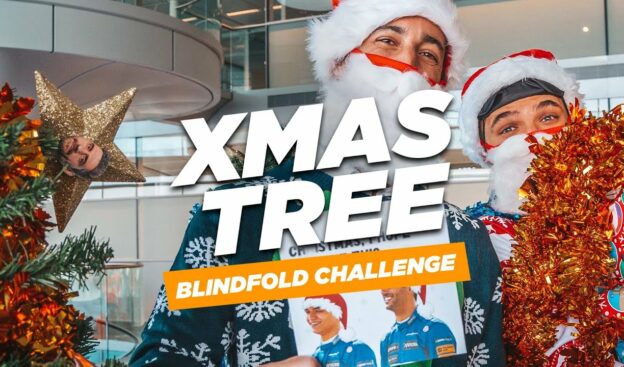 Blindfolded Christmas Tree Challenge with Norris & Ricciardo