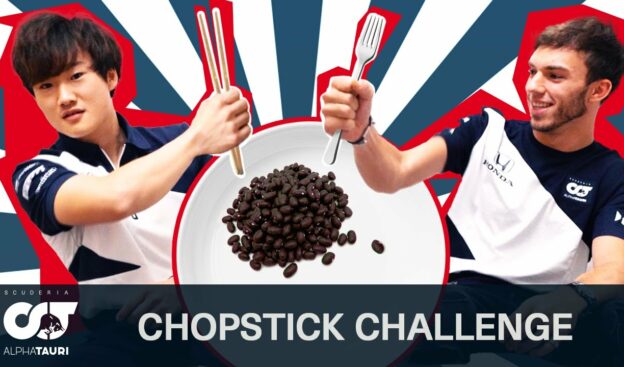 Battle of the Beans | Gasly & Tsunoda's Chopstick Challenge