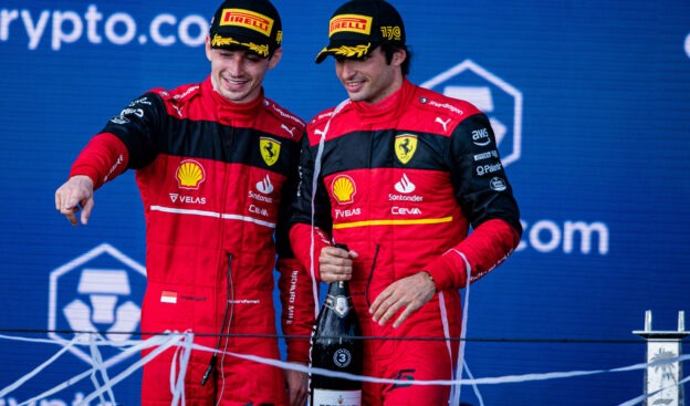 Sainz says he's still on 'equal terms' with Leclerc