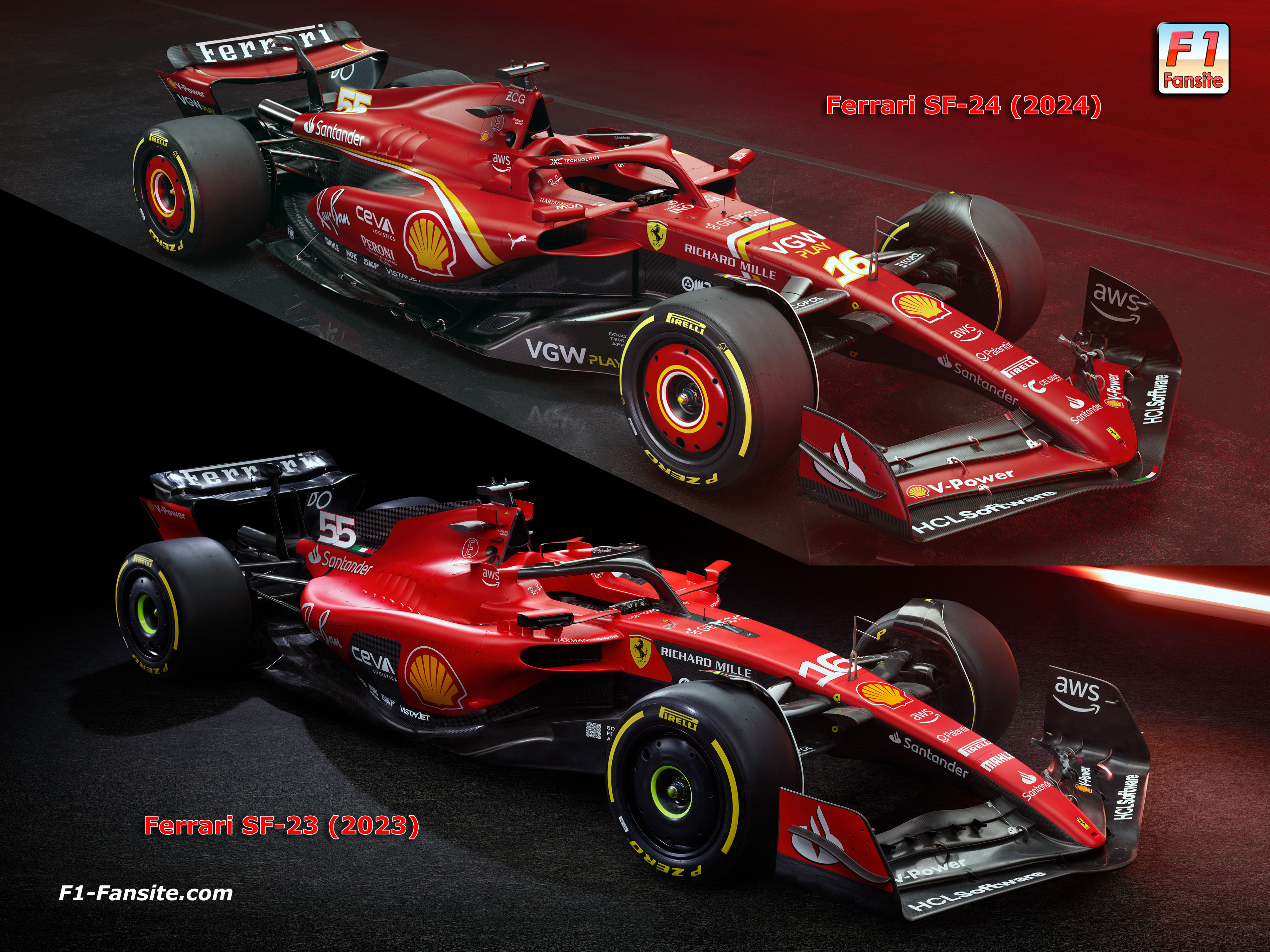 2024 Ferrari SF24 F1 Car Launch Photos