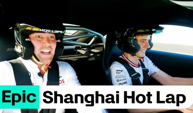 Reading Chinese GP Facts While on a Terrifying Hot Lap!