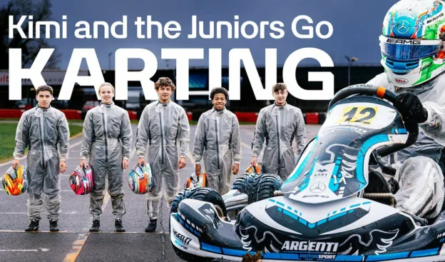 Antonelli and Mercedes' Junior Drivers Karting in the wet